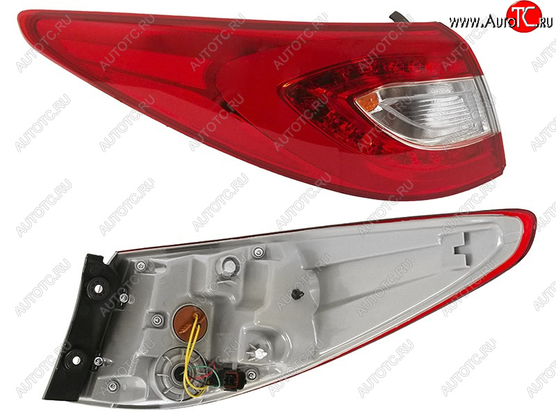 7 599 р. Фонарь задний левый (внешний, LED) SAT Hyundai IX35 LM дорестайлинг (2009-2013)  с доставкой в г. Пермь