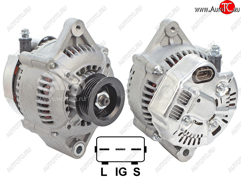 6 449 р. Генератор TOYOTA HILUX 98-05 HIACE 98-06 LAND CRUISER PRADO 96-02 23ZFE 12V 70A SAT ST-27060-75150  с доставкой в г. Пермь