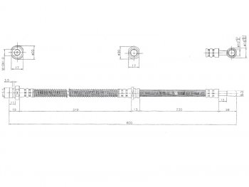 Шланг тормозной перед (Таиланд) LH=RH SAT Mitsubishi Outlander ( CU,  CW0W) (2003-2010) дорестайлинг