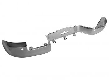 Бампер задний хром, под сонары SAT  Volkswagen Amarok (2009-2022) дорестайлинг, рестайлинг