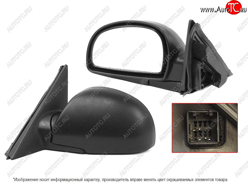 2 799 р. Боковое левое зеркало заднего вида (5 контактов) SAT Hyundai Accent 2 LC седан дорестайлинг (ТагАЗ) (1999-2012) (неокрашенное)  с доставкой в г. Пермь