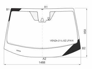 14 899 р. Стекло лобовое (Камера Датчик дождя) Toyota Venza 20- XYG VENZA-21-L-SZ LFW/X  с доставкой в г. Пермь. Увеличить фотографию 1