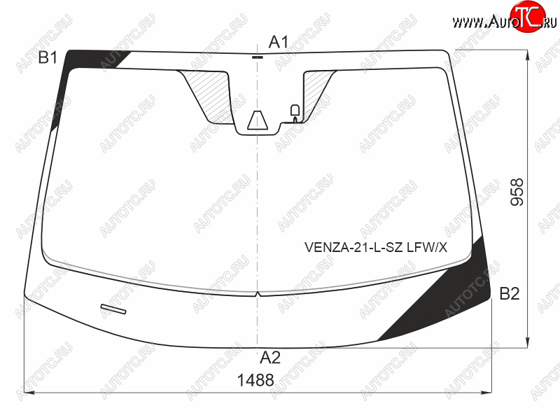 14 899 р. Стекло лобовое (Камера Датчик дождя) Toyota Venza 20- XYG VENZA-21-L-SZ LFW/X  с доставкой в г. Пермь