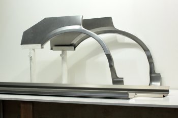 Задние ремонтные арки и пороги (с усилителем) AUTOFERRUM Nissan Wingroad  2 Y11 (1999-2005) дорестайлинг универсал, рестайлинг универсал (Холоднокатаная сталь 1 и 1.2 мм)
