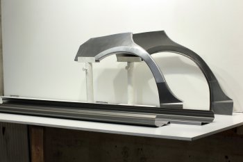 Задние ремонтные арки и пороги (с усилителем) AUTOFERRUM Mitsubishi Carisma (1996-2004) (Оцинкованная сталь 0,8 и 1 мм.)