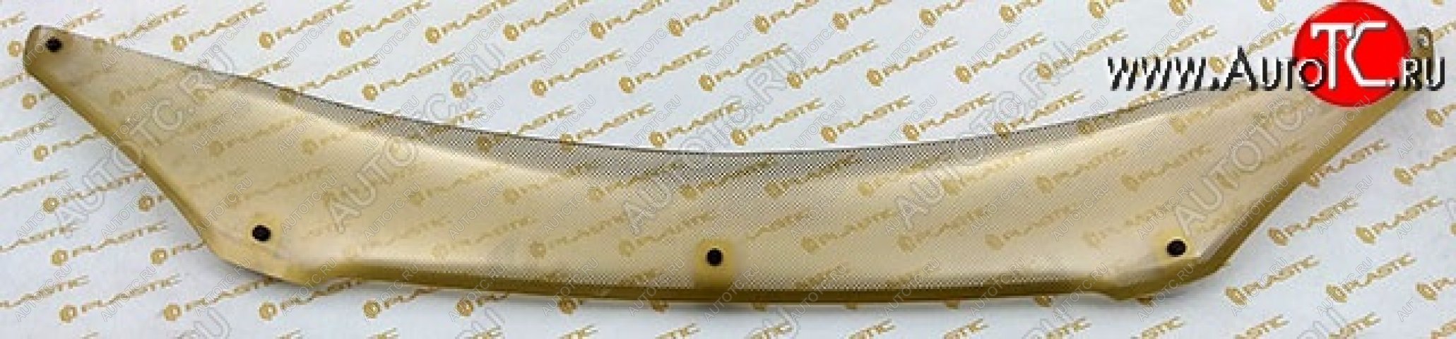 2 299 р. Дефлектор капота CA-Plastic  ГАЗ Волга Сайбер (2008-2010) (Шелкография золото)  с доставкой в г. Пермь