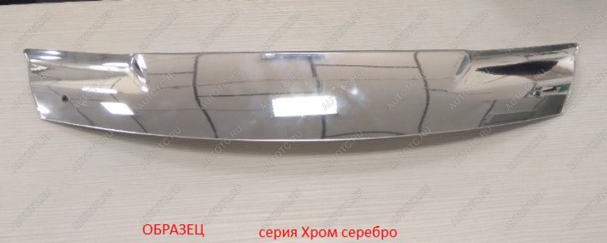 3 399 р. Дефлектор капота CA-Plastic  Toyota Harrier  XU30 (2003-2013) (Серия Хром серебро)  с доставкой в г. Пермь