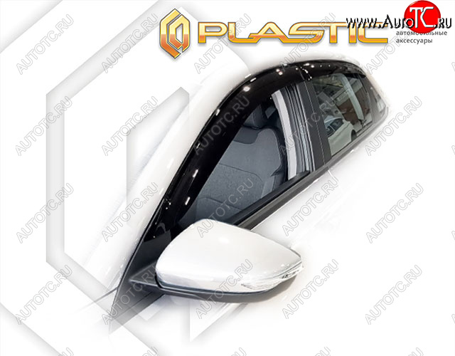 2 099 р. Дефлектор окон CA-Plastic Geely Emgrand SS11 (2021-2025) (Classic полупрозрачный)  с доставкой в г. Пермь