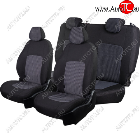 16 799 р. Комплект чехлов сидений (ЖАККАРД) Chevrolet Aveo T200 хэтчбек 5 дв (2002-2008) (Черный+белый)  с доставкой в г. Пермь