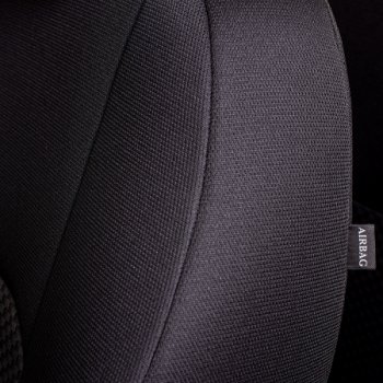 7 299 р. Комплект чехлов для сидений (РЗС 40/60 2Г жаккард) Дублин Lord Autofashion  Chevrolet Cobalt (2011-2023), Ravon R4 (2016-2020) (черный, вставка Стежок серая, строчка черная)  с доставкой в г. Пермь. Увеличить фотографию 8