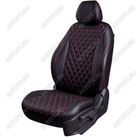 12 749 р. Комплект чехлов для сидений (РЗС 60/40 3Г Орегон) БАЙРОН Lord Autofashion CITROEN C4 B7 хэтчбэк 5 дв. (2011-2018) (черный, вставка черная, строчка красная)  с доставкой в г. Пермь