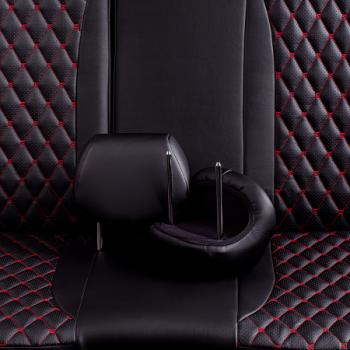12 749 р. Комплект чехлов для сидений (РЗС 60/40 3Г Орегон) БАЙРОН Lord Autofashion CITROEN C4 B7 хэтчбэк 5 дв. (2011-2018) (черный, вставка черная, строчка красная)  с доставкой в г. Пермь. Увеличить фотографию 8