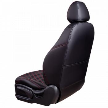 12 749 р. Комплект чехлов для сидений (РЗС 60/40 3Г Орегон) БАЙРОН Lord Autofashion CITROEN C4 B7 хэтчбэк 5 дв. (2011-2018) (черный, вставка черная, строчка красная)  с доставкой в г. Пермь. Увеличить фотографию 2