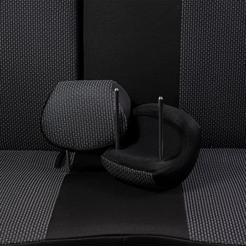 7 299 р. Комплект чехлов для сидений (РЗС 60/40 3Г Жаккард) ДУБЛИН Lord Autofashion  Geely Coolray  SX11 (2018-2023) дорестайлинг (черный, вставка Сеул серая)  с доставкой в г. Пермь. Увеличить фотографию 4