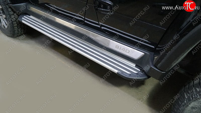 20 599 р. Пороги алюминиевые Slim Line  BAIC BJ40 (2022-2025) (серебро)  с доставкой в г. Пермь
