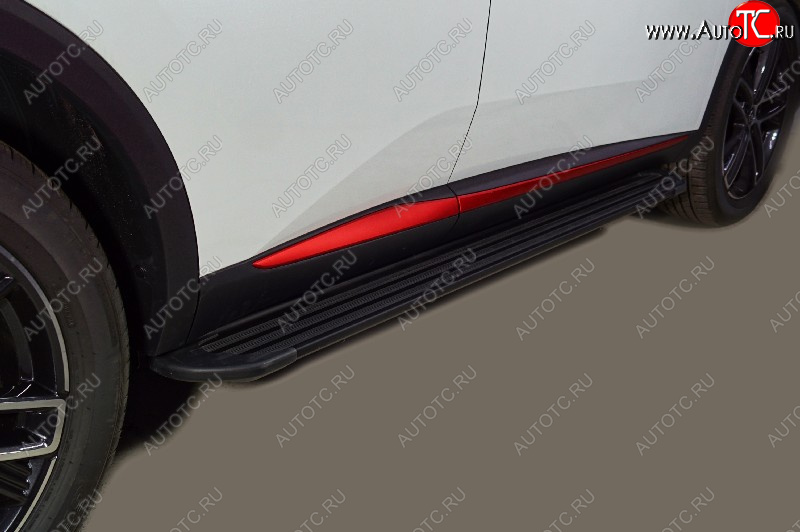 21 999 р. Пороги алюминиевые Slim Line ТСС Тюнинг  Changan CS55 Plus (2021-2025) (Black )  с доставкой в г. Пермь