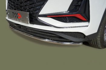Защита переднего бампера нижняя 42,4 мм ТСС Тюнинг Changan CS75 Plus (2022-2025) (нержавейка)