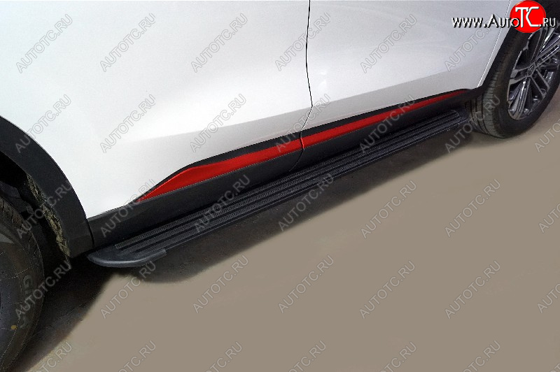 21 999 р. Пороги алюминиевые Slim Line ТСС Тюнинг  Changan CS75 (2018-2022) 1-ый рестайлинг (Black)  с доставкой в г. Пермь