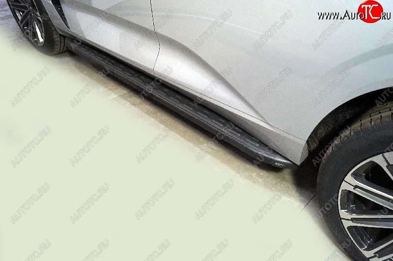 21 999 р. Пороги алюминиевые с пластиковой накладкой ТСС Тюнинг  Changan UNI-K (2020-2025) (карбон черные)  с доставкой в г. Пермь