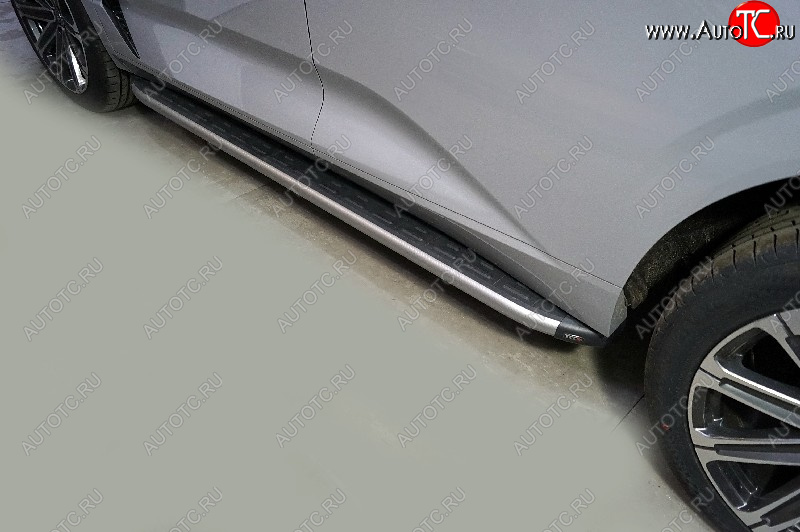 21 999 р. Пороги алюминиевые с пластиковой накладкой, ТСС Тюнинг  Changan UNI-K (2020-2025) (карбон серебро)  с доставкой в г. Пермь