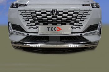 Защита переднего бампера нижняя с ДХО 60,3 мм ТСС Тюнинг Changan UNI-K (2020-2025) (нержавейка)