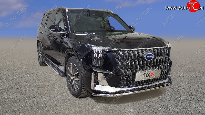 17 999 р. Защита переднего бампера нижняя 42,4 мм ТСС Тюнинг GAC GS8 (2016-2023) (нержавейка)  с доставкой в г. Пермь