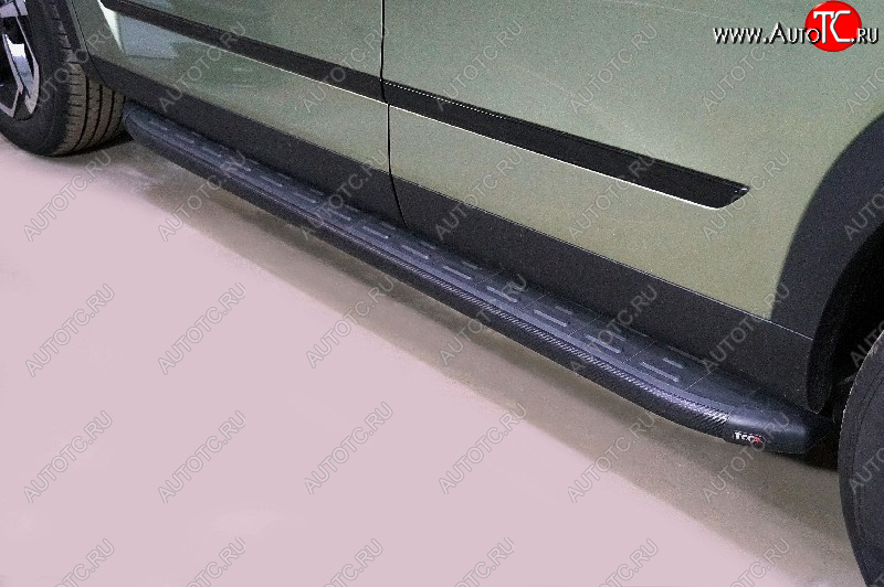 22 999 р. Пороги алюминиевые с пластиковой накладкой, ТСС Тюнинг  JAECOO J7 (2023-2025) (карбон черные)  с доставкой в г. Пермь