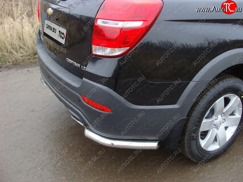 1 000 000 р. Защита задняя (уголки, нержавейка 60,3 мм) ТСС Тюнинг  Chevrolet Captiva (2013-2016) 2-ой рестайлинг  с доставкой в г. Пермь