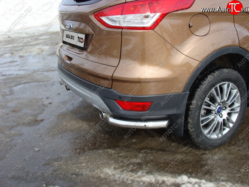 1 000 000 р. Защита задняя (уголки, нержавейка 60,3 мм) ТСС Тюнинг  Ford Kuga  2 (2013-2016) дорестайлинг  с доставкой в г. Пермь