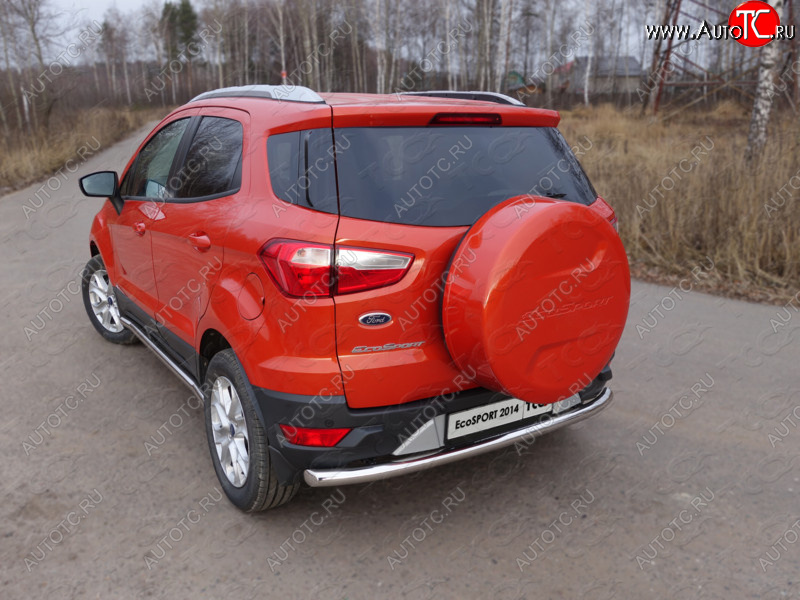 12 999 р. Защита задняя (нержавейка 60,3 мм) ТСС Тюнинг Ford EcoSport дорестайлинг (2013-2019)  с доставкой в г. Пермь