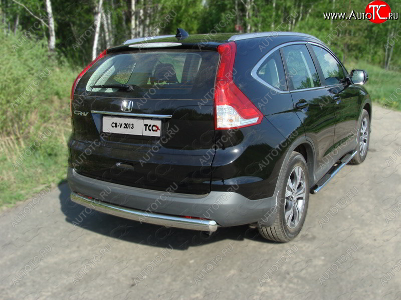 1 000 000 р. Защита задняя (центральная овальная 75х42 мм) ТСС Тюнинг  Honda CR-V  RM1,RM3,RM4 (2012-2015) дорестайлинг (центральная)  с доставкой в г. Пермь
