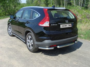 Защита задняя (центральная нержавейка 60,3 мм) ТСС Тюнинг Honda CR-V  RM1,RM3,RM4 (2012-2015) дорестайлинг