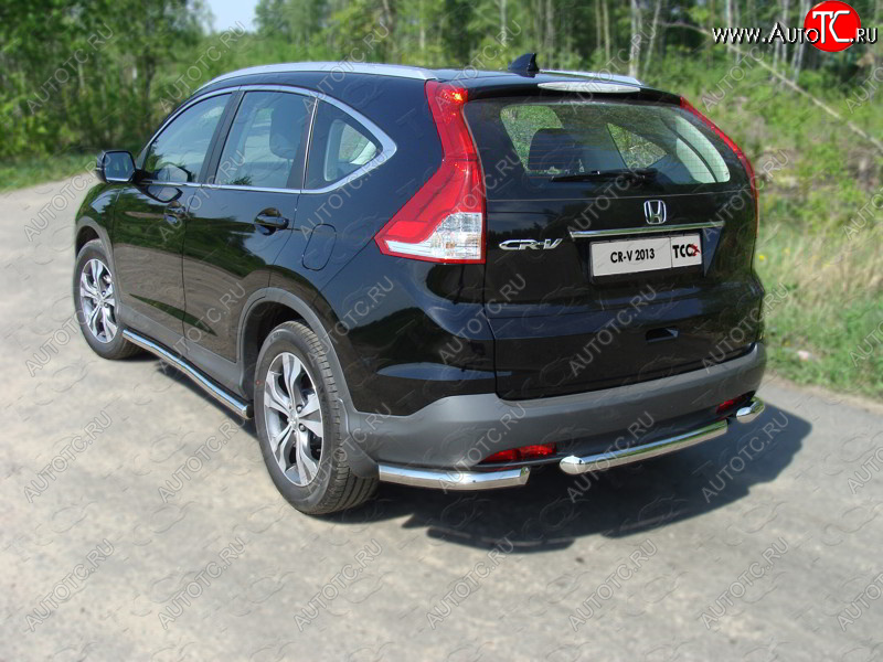 1 000 000 р. Защита задняя (центральная нержавейка 60,3 мм) ТСС Тюнинг  Honda CR-V  RM1,RM3,RM4 (2012-2015) дорестайлинг  с доставкой в г. Пермь