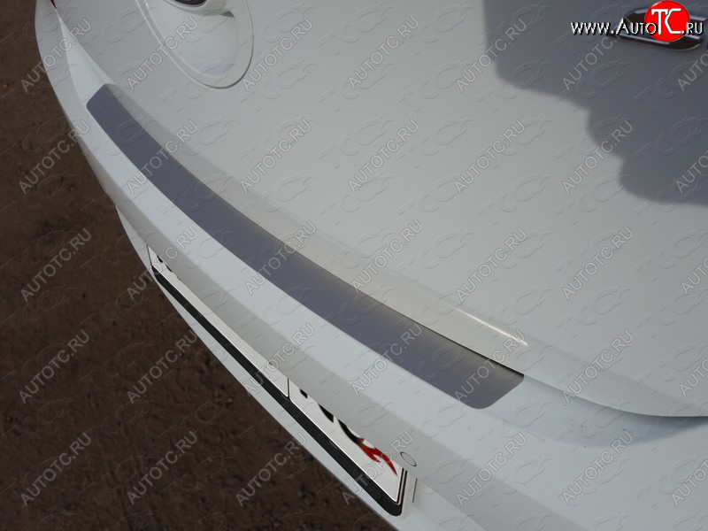 1 000 000 р. Накладка на задний бампер ТСС Тюнинг  Hyundai Solaris  RBr (2014-2017) хэтчбэк рестайлинг (лист шлифованный)  с доставкой в г. Пермь