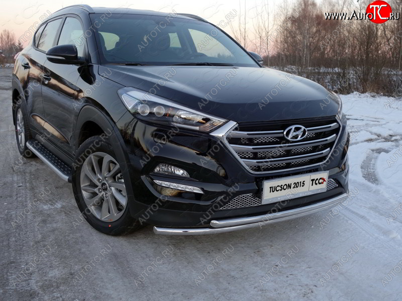 1 000 000 р. Вставка переднего бампера ТСС Тюнинг  Hyundai Tucson  TL (2015-2018) дорестайлинг (лист)  с доставкой в г. Пермь