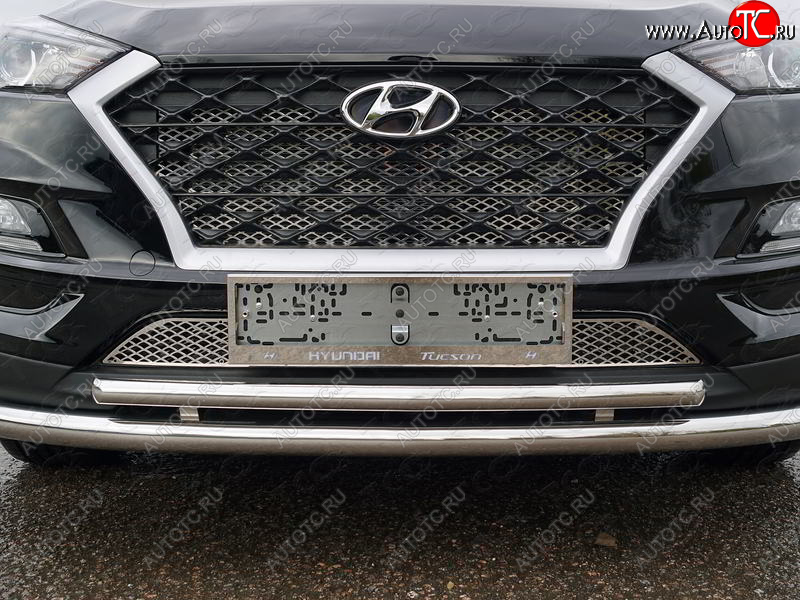 3 779 р. Вставка переднего бампера ТСС Тюнинг Hyundai Tucson TL рестайлинг (2018-2021) (лист)  с доставкой в г. Пермь