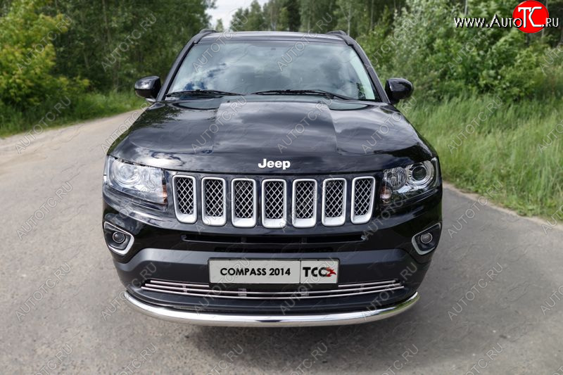 4 399 р.  ТСС Тюнинг JEEPCompass 2014- - Решетка радиатора 12 мм  jeepcom1403  с доставкой в г. Пермь