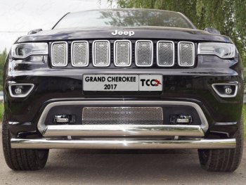 Вставка переднего бампера ТСС Тюнинг Jeep Grand Cherokee  WK2 (2017-2022) 2-ой рестайлинг (лист)