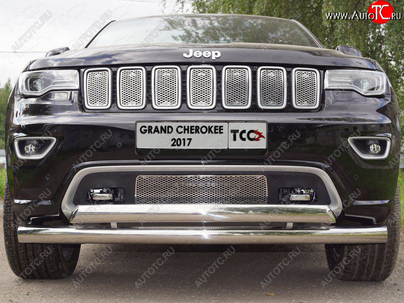 1 000 000 р. Вставка переднего бампера ТСС Тюнинг  Jeep Grand Cherokee  WK2 (2017-2022) 2-ой рестайлинг (лист)  с доставкой в г. Пермь