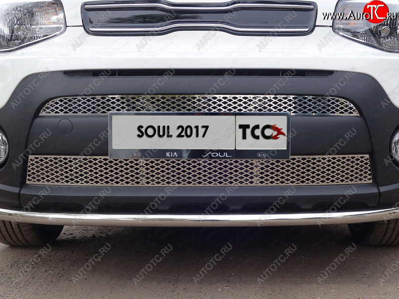 1 000 000 р.  ТСС Тюнинг KIASoul 2017-2019 - Решетка радиатора верхняя (лист)  kiasoul1701  с доставкой в г. Пермь