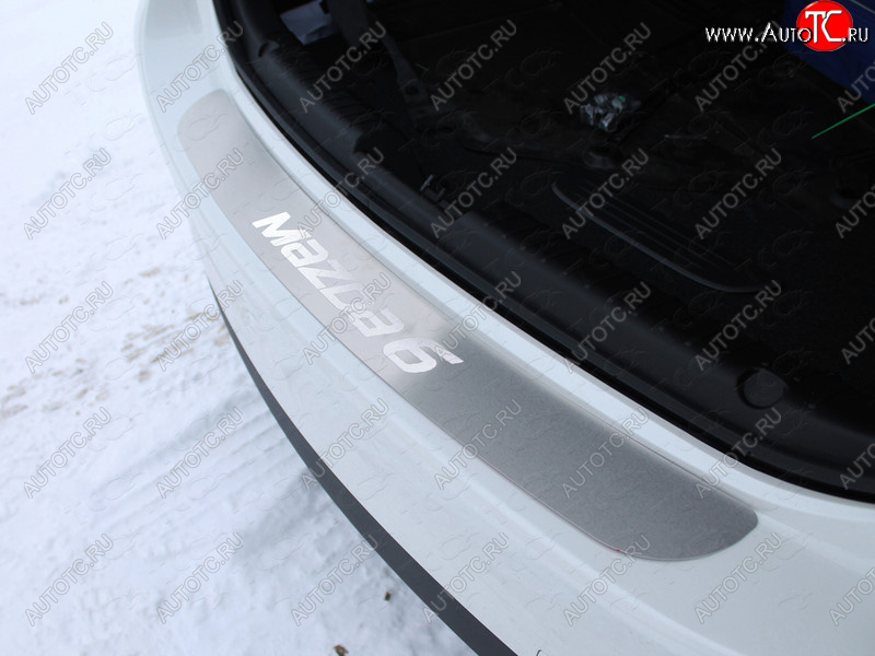 1 000 000 р. Накладка на задний бампер ТСС Тюнинг  Mazda 6  GJ (2015-2018) 1 рестайлинг универсал, 1-ый рестайлинг седан (лист шлифованный надпись Mazda)  с доставкой в г. Пермь