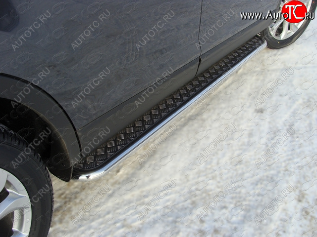 1 000 000 р.  Пороги с площадкой 42,4 мм ТСС Тюнинг  Mazda CX-9  TB (2012-2015) 2-ой рестайлинг (серые)  с доставкой в г. Пермь
