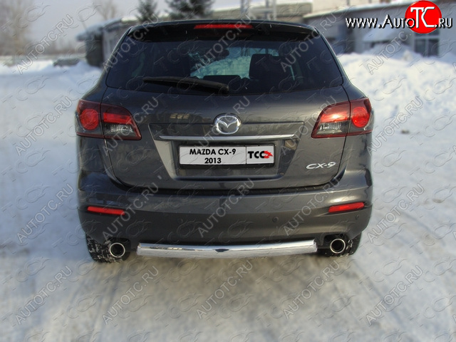 1 000 000 р. Защита задняя овальная 75х42 мм, ТСС Тюнинг  Mazda CX-9 ( TB,  TC) (2012-2025) 2-ой рестайлинг, дорестайлинг  с доставкой в г. Пермь
