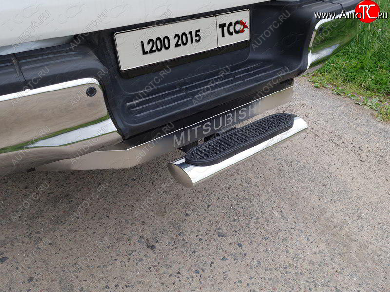 1 000 000 р.  ТСС Тюнинг MITSUBISHIL200 2015-2018 - Задняя подножка овальная 120х60 мм (под фаркоп)  mitl2001526  с доставкой в г. Пермь