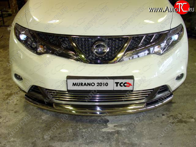 1 000 000 р. Декоративная вставка переднего бампера ТСС Тюнинг  Nissan Murano  2 Z51 (2010-2016) рестайлинг (d 16 мм)  с доставкой в г. Пермь