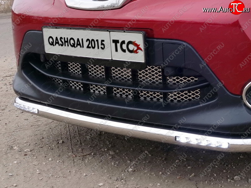 1 000 000 р. Вставка переднего бампера ТСС Тюнинг  Nissan Qashqai  2 (2013-2019) J11 дорестайлинг (лист)  с доставкой в г. Пермь
