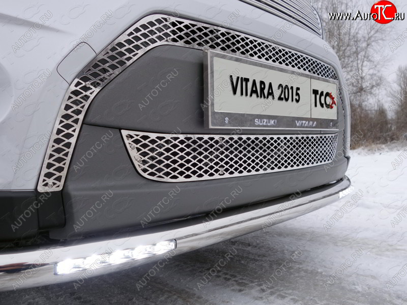 1 000 000 р. Вставка переднего бампера ТСС Тюнинг Suzuki Vitara LY дорестайлинг (2015-2019) (лист)  с доставкой в г. Пермь