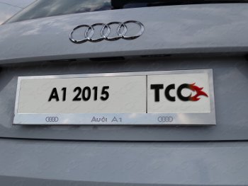 Рамка гос. номера ТСС Тюнинг Audi A1 ( 8X1 хэтчбэк 3 дв.,  8XA хэтчбэк 5 дв.) (2010-2014) дорестайлинг (нержавейка)