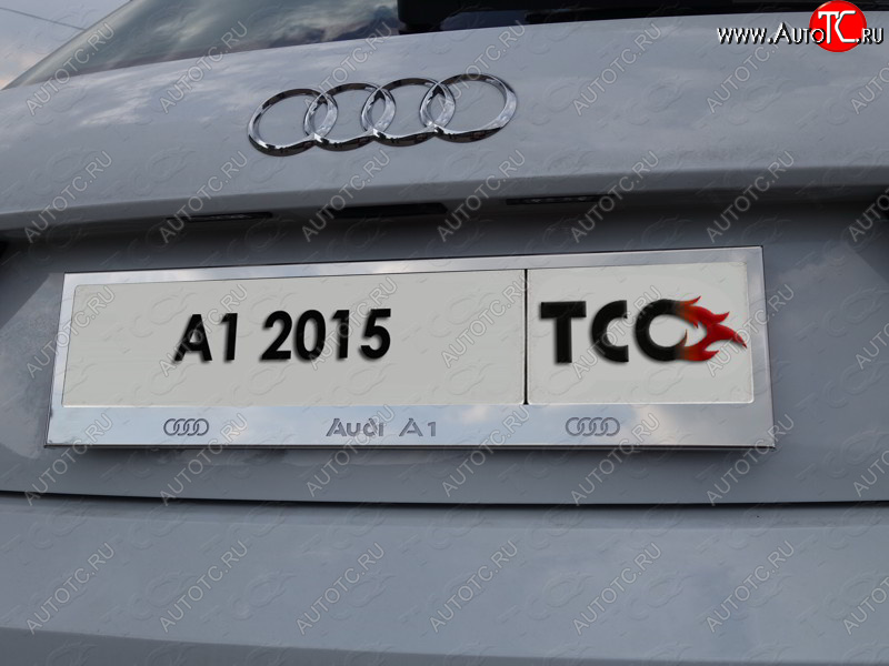 5 999 р. Рамка гос. номера ТСС Тюнинг Audi A1 8X1 хэтчбэк 3 дв. дорестайлинг (2010-2014) (нержавейка)  с доставкой в г. Пермь