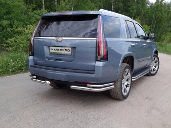 Рамка гос. номера ТСС Тюнинг Cadillac Escalade  GMTK2 джип 5 дв. (2015-2020) короткая база (нержавейка)